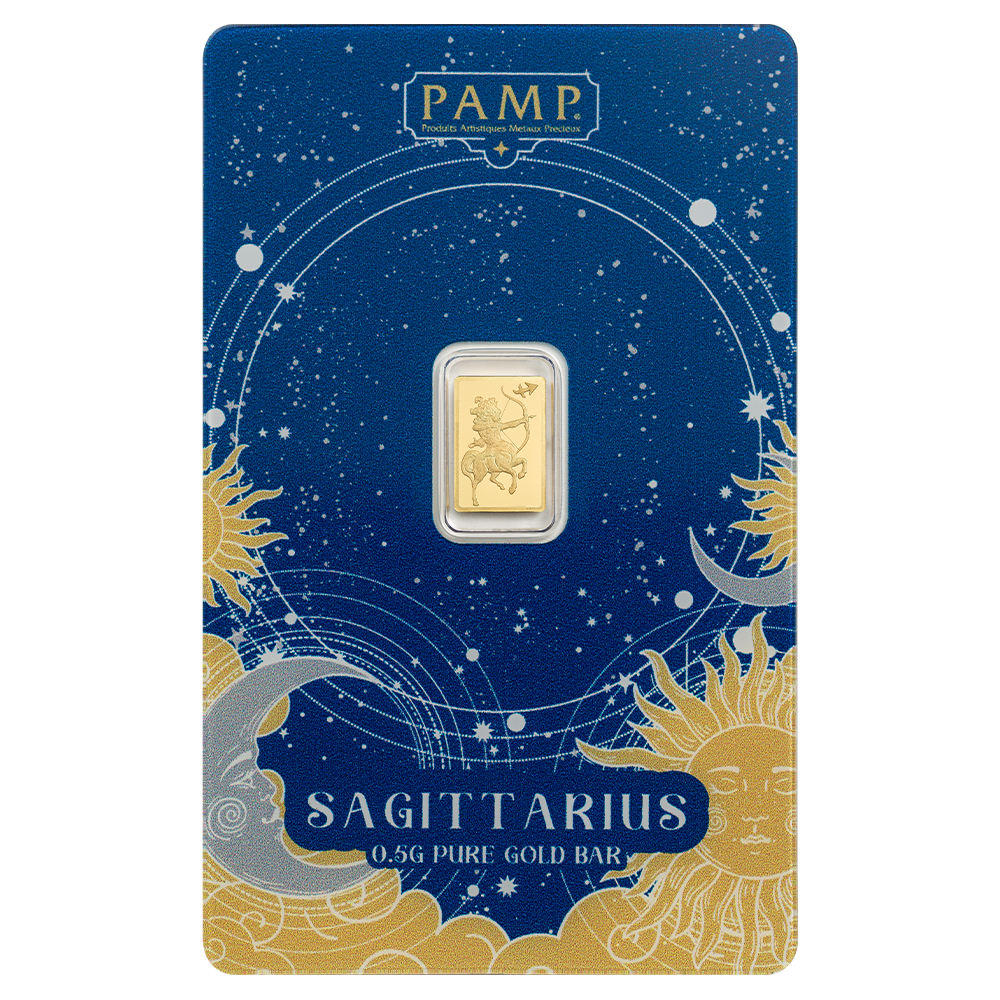 Picture of Pamp Suisse Zodiacs Series - Sagittarius 1/2 gram Gold Bar - In Assay