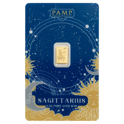 Picture of Pamp Suisse Zodiacs Series - Sagittarius 1/2 gram Gold Bar - In Assay