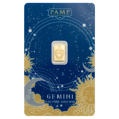 Picture of Pamp Suisse Zodiacs Series - Gemini 1/2 gram Gold Bar - In Assay