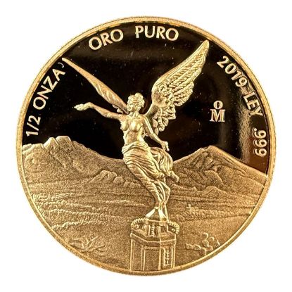 Picture of 2019 Mexico Libertad 1/2 oz Gold Proof - Low Mintage 650 - Coin Only, No Capsule