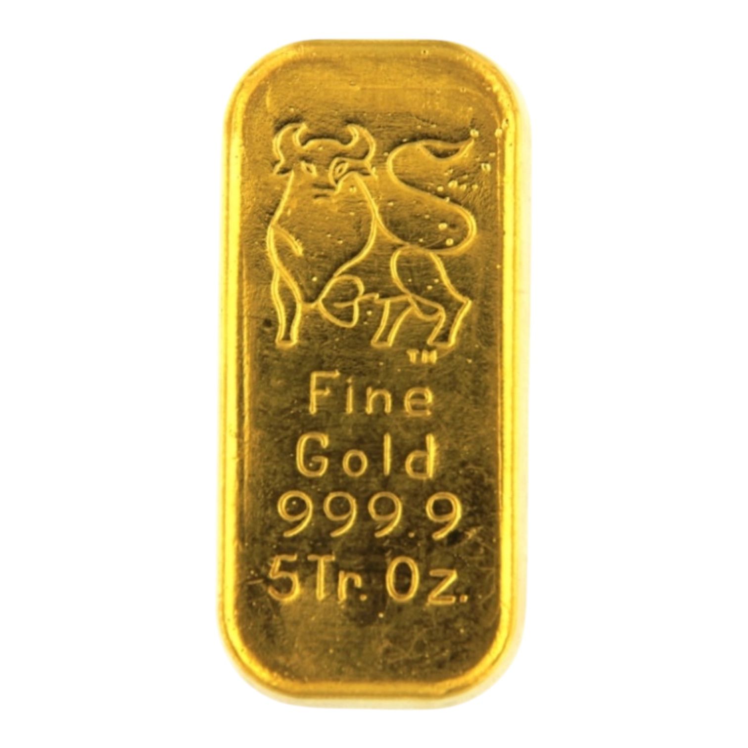 Picture of Merrill Lynch 5 oz Cast 24K Gold Bar - .9999 Fine Vintage Gold Bar