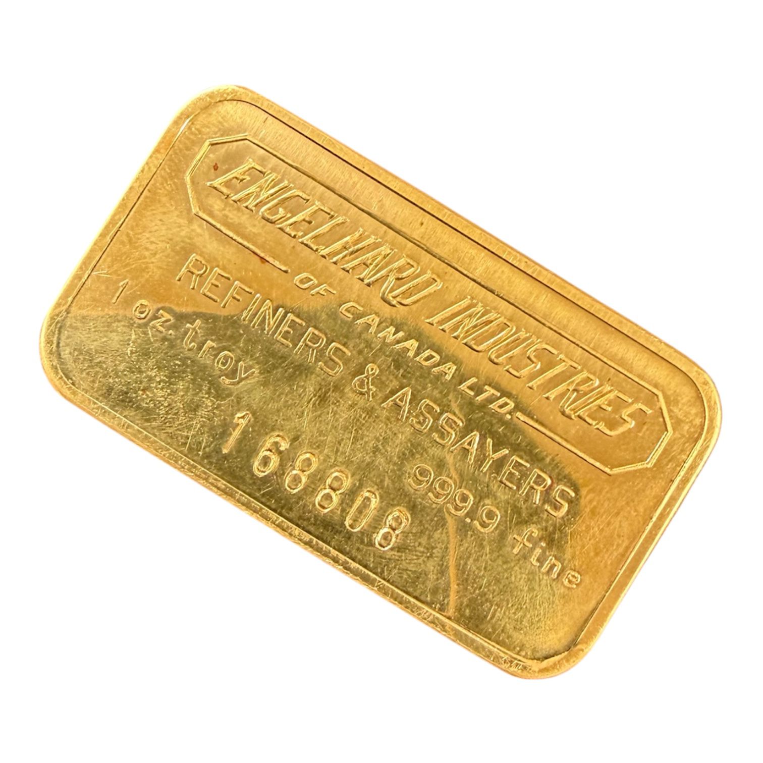 Picture of Engelhard Industries of Canada 1 oz 9999 Fine Gold Bar