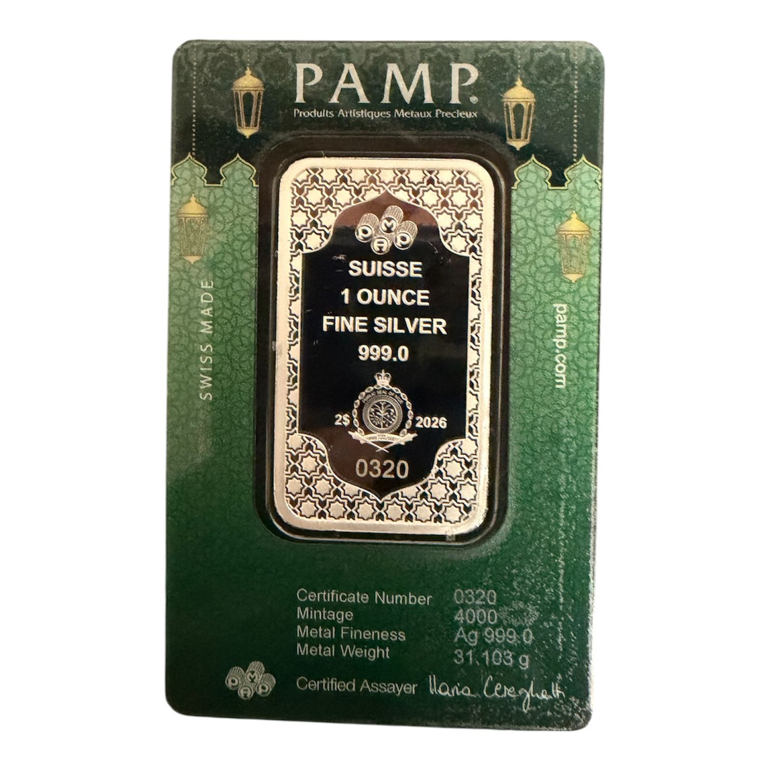 Picture of Pamp Religious 1 oz (Total 4oz) Silver Bars Set -Cross, Lakshmi, Eid, Am Yisrael