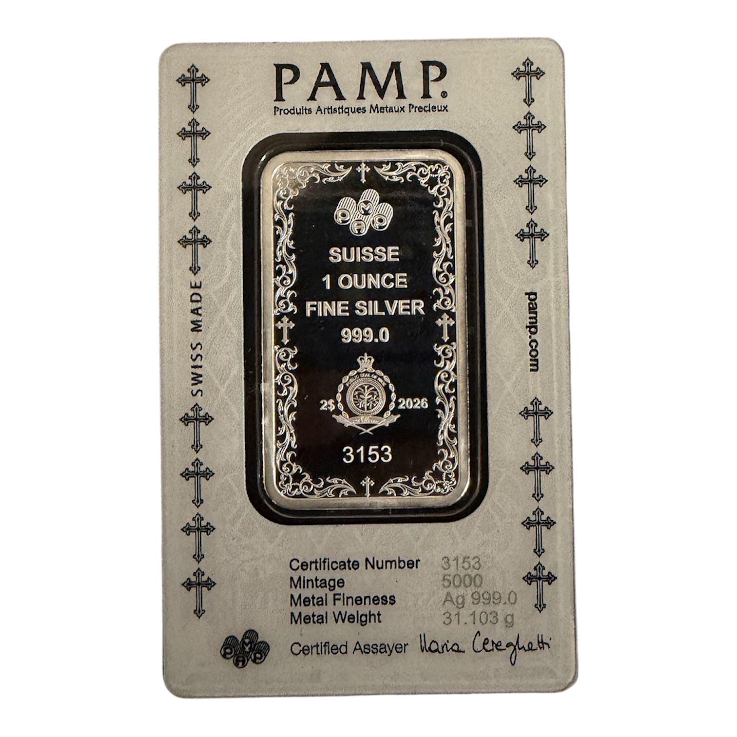 Picture of Pamp Religious 1 oz (Total 4oz) Silver Bars Set -Cross, Lakshmi, Eid, Am Yisrael