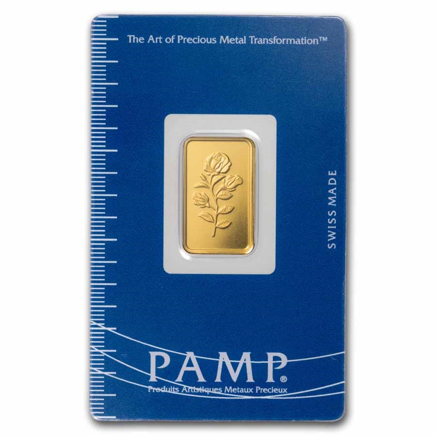 Picture of Pamp Suisse Rosa 5 Gram Gold Bar - In Assay Card