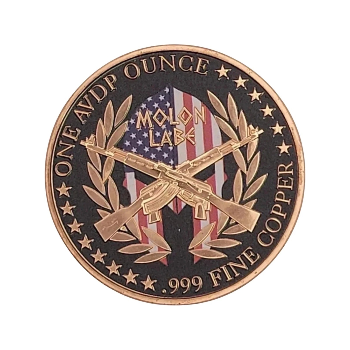 Picture of (Tube of 20) Spartan Warrior 1oz Colorized Copper Round