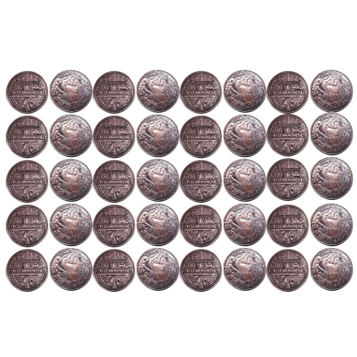 Picture of (Tube of 20) Dirty Hands-Clean Money 1 oz Antiqued Copper round