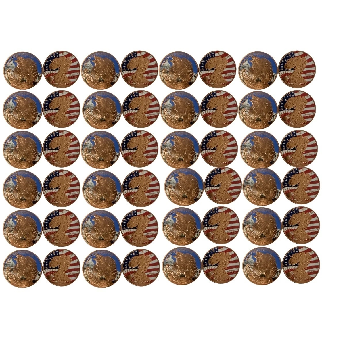 Picture of (Tube of 20) American Eagle Walking Liberty 1 oz Colorized Copper Round