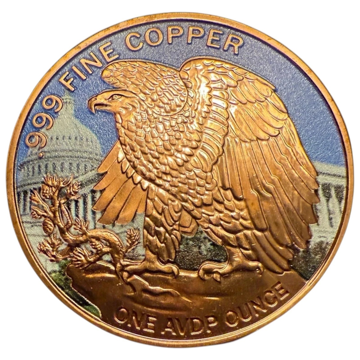 Picture of (Tube of 20) American Eagle Walking Liberty 1 oz Colorized Copper Round