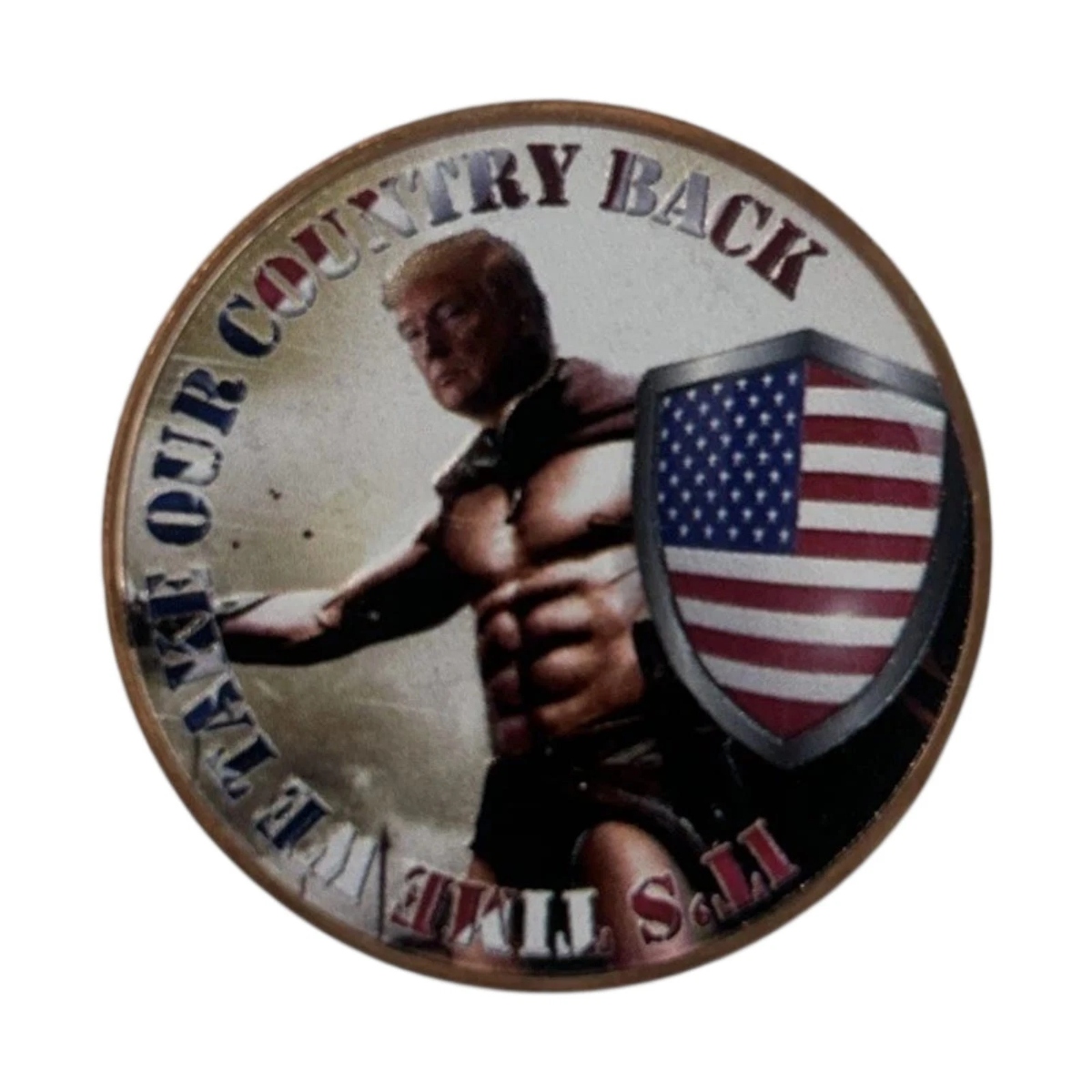 Picture of Tube of 20- TRUMP Coin We Take Our Country Back 1 oz Colorized Copper Round