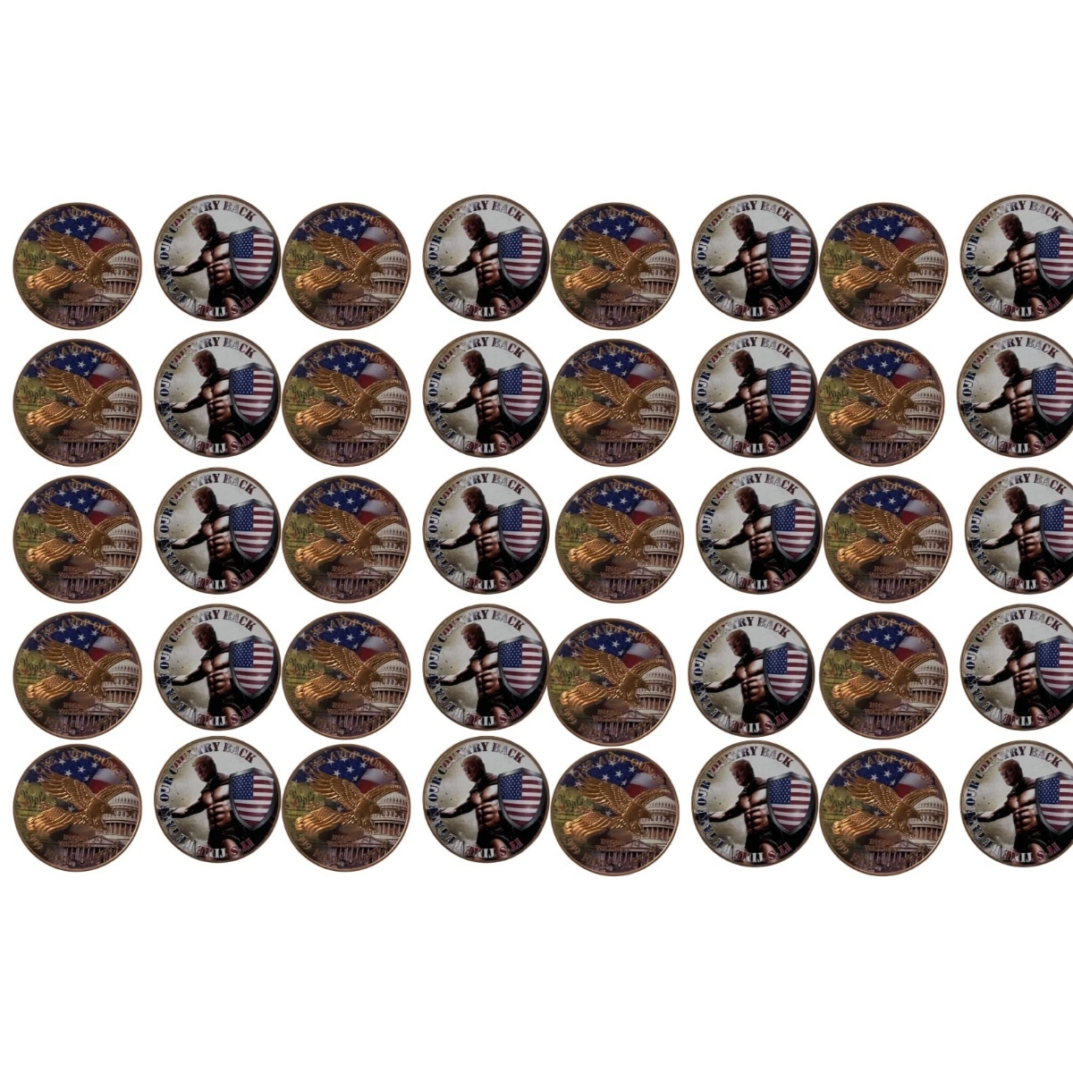 Picture of Tube of 20- TRUMP Coin We Take Our Country Back 1 oz Colorized Copper Round