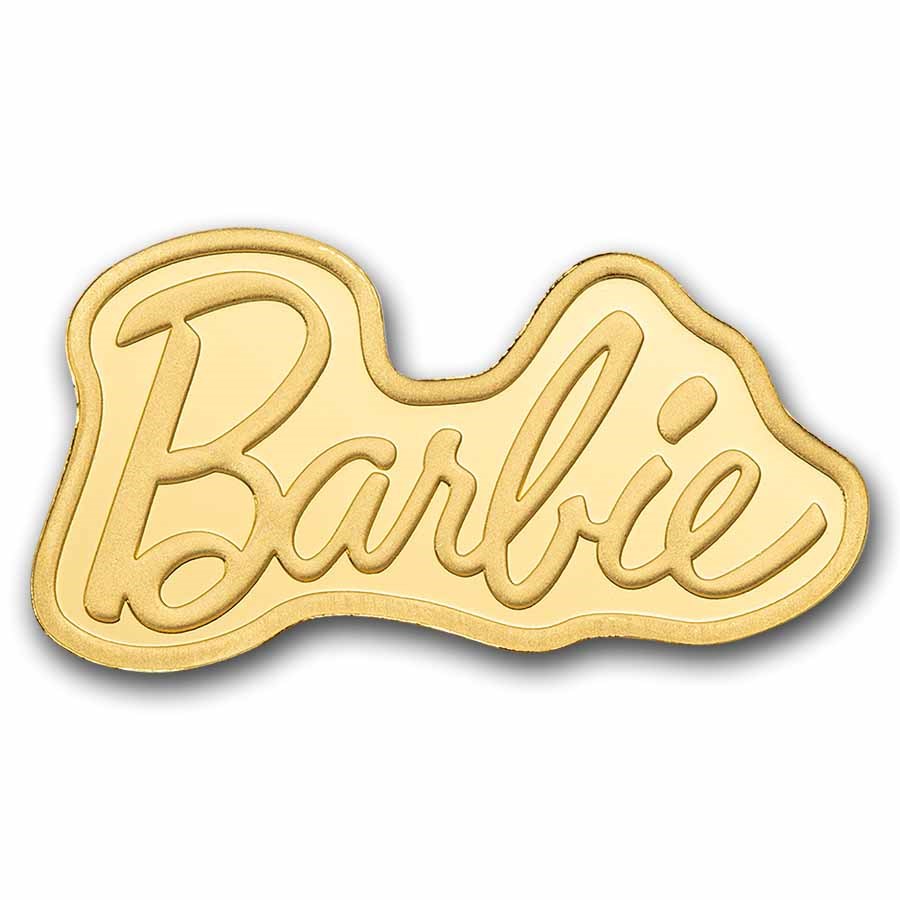 Picture of 2026 Pamp Barbie Logo Shaped 5 Gram Gold Coin - In Assay