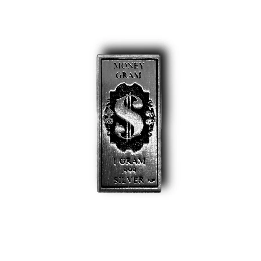 Picture of NVP Money Gram design  5x 1 Gram Silver Bars- Mylar Bag