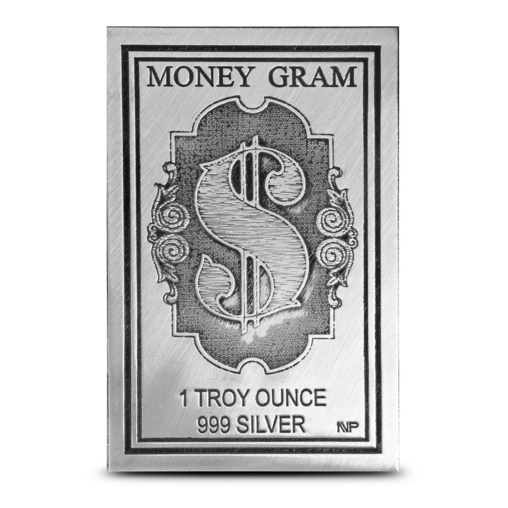 Picture of North View Products Money Gram Card 1 oz Silver Bar w/Sleeve & Box