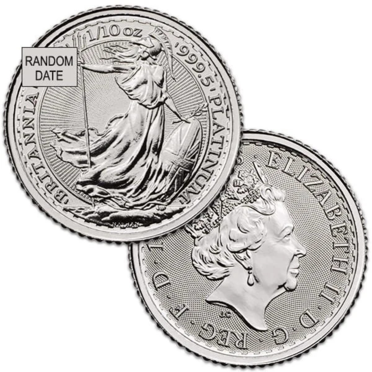 Picture of  Royal Mint Britannia 1/10 oz Platinum Coin - Random Year