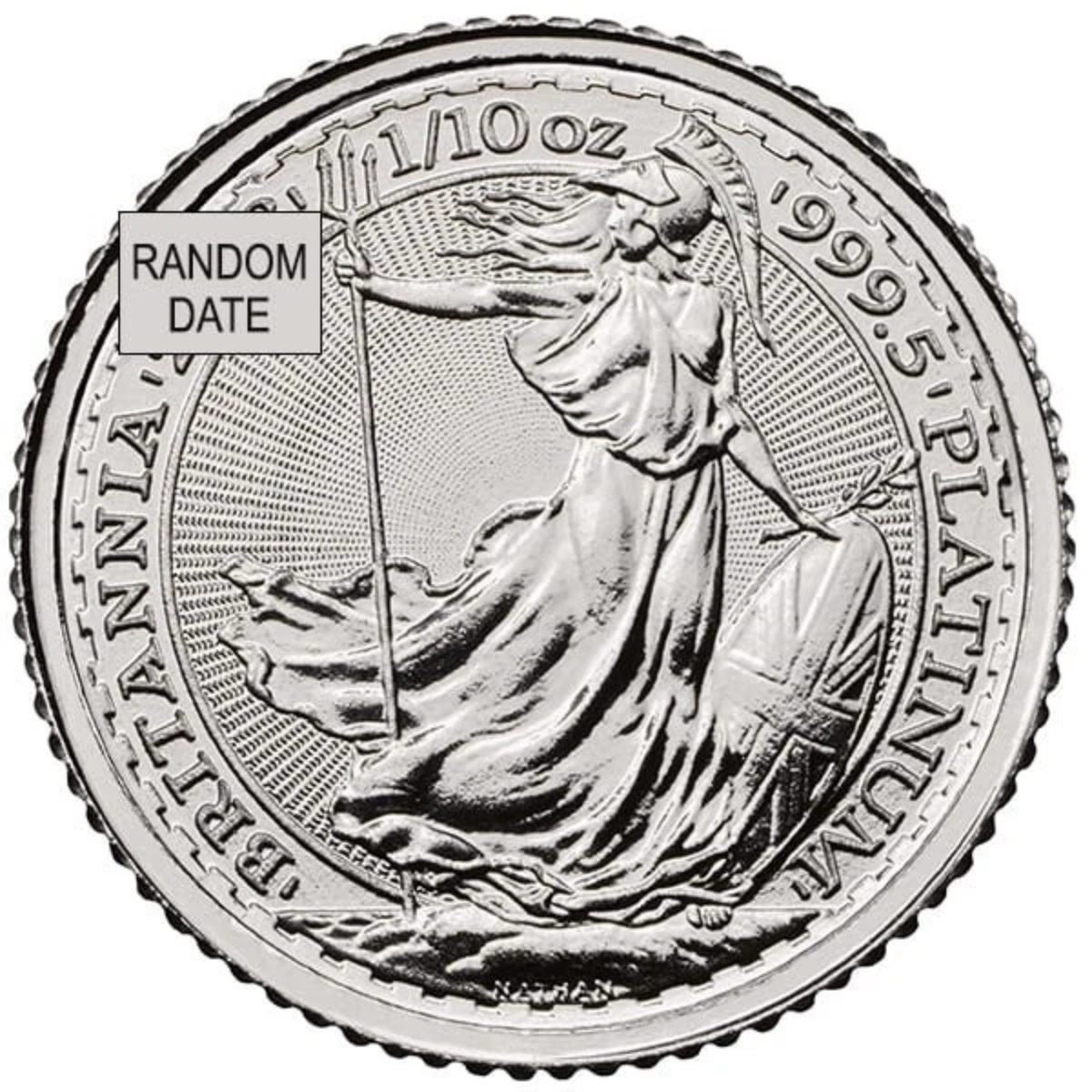 Picture of  Royal Mint Britannia 1/10 oz Platinum Coin - Random Year
