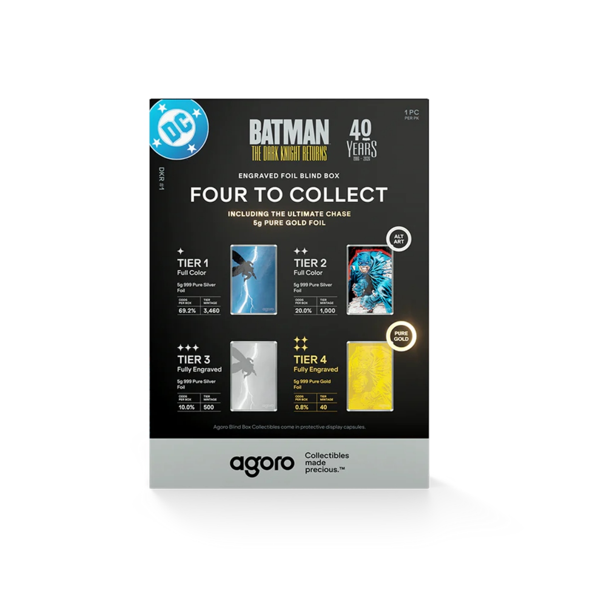 Picture of 2026 Agoro Batman The Dark Knight Returns 5 Gram Silver Foil Blind Box