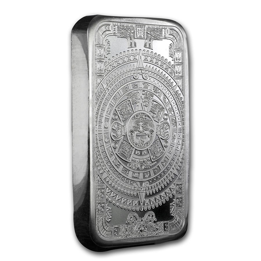 Picture of Golden State Mint (GSM) Aztec Mayan Calendar 5 oz Silver Bar