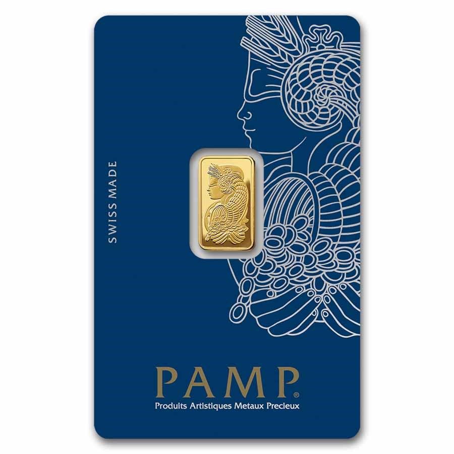 Picture of Pamp Suisse Lady Fortuna 2.5 Gram Gold Bar - Large Assay Card