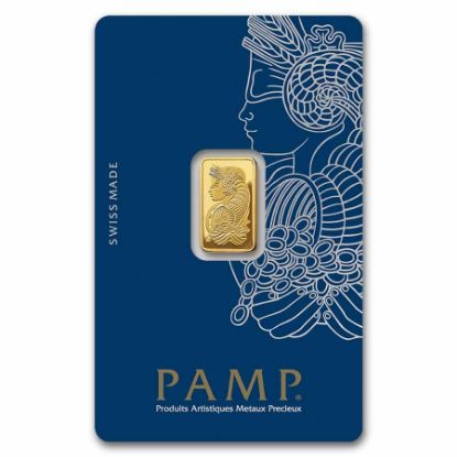 Picture of Pamp Suisse Lady Fortuna 2.5 Gram Gold Bar - Large Assay Card
