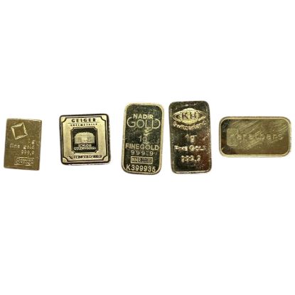 Picture of  1 Gram Fine Raw Gold Bar Random Mint (Varied Condition, Any Mint)