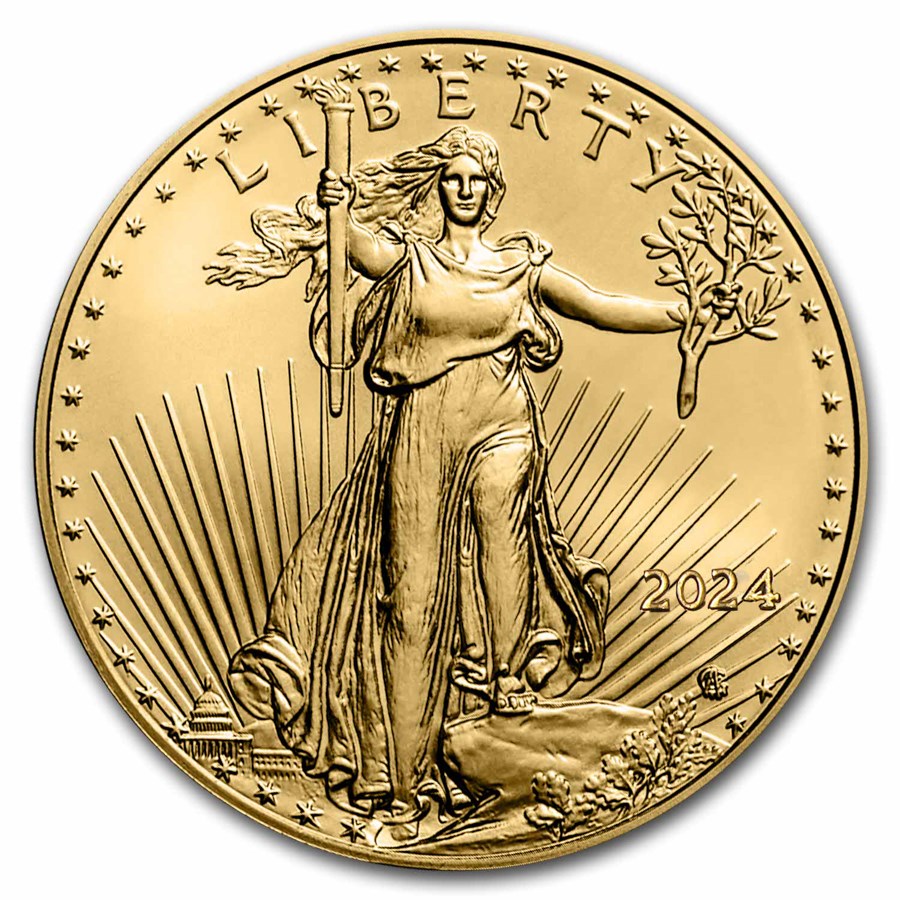 Picture of 2024 1/10 oz American Gold Eagle MS-70 NGC  (First Day of Issue)