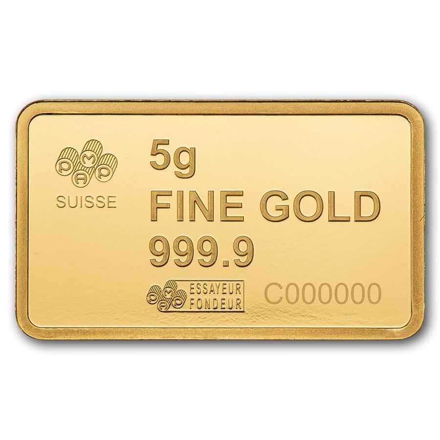 Picture of  PAMP America the Free - Bald Eagle 5g Gold Bar - In Assay
