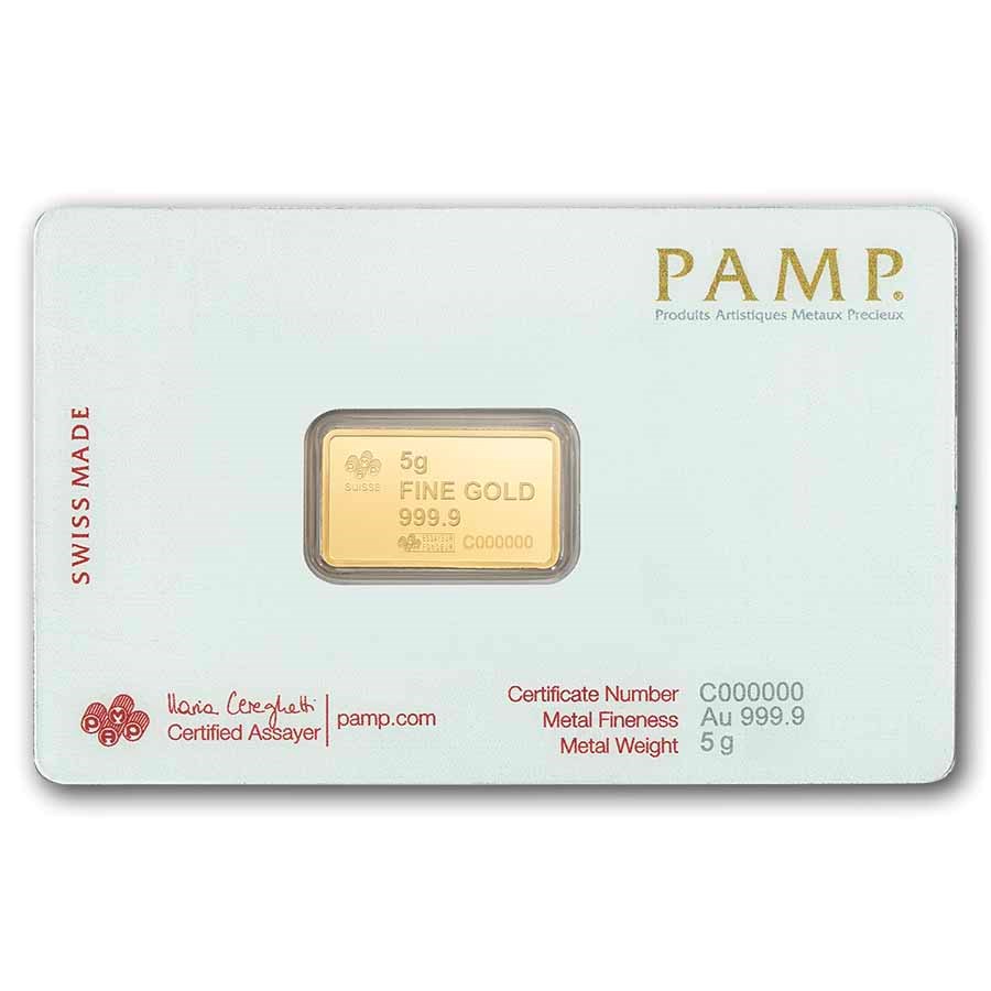 Picture of  PAMP America the Free - Bald Eagle 5g Gold Bar - In Assay
