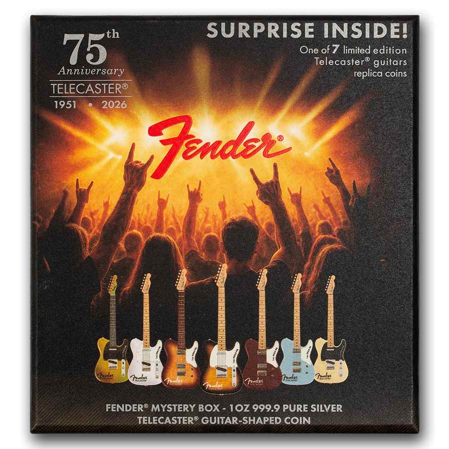 Picture of 2026 Fender® Telecaster 75th Anniversary 1 oz Silver Blind Box