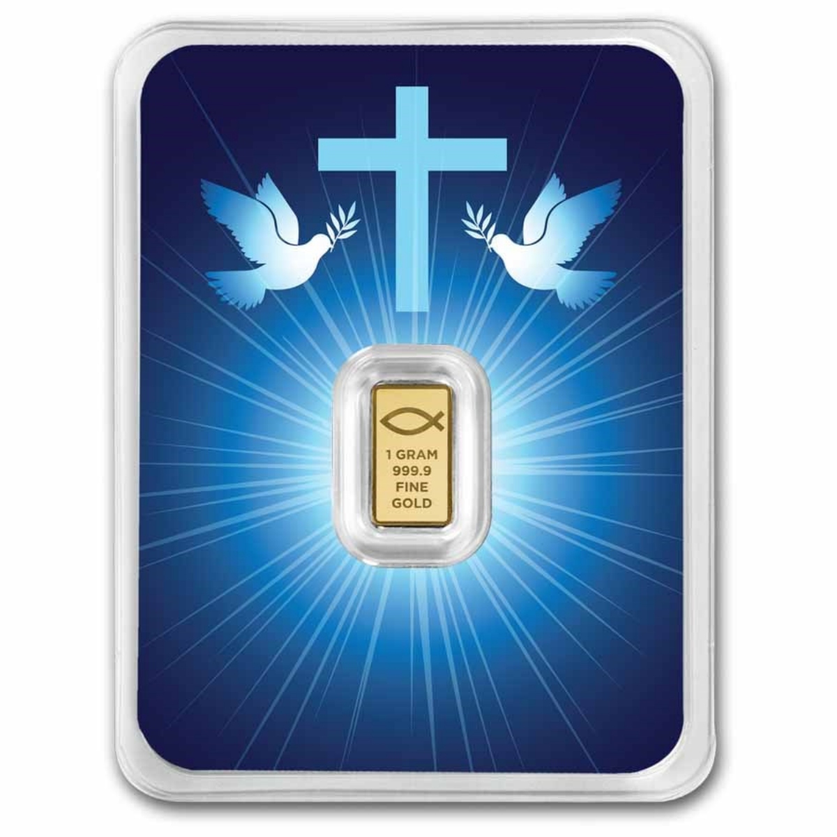 Picture of PAMP Blessings of Jesus Christ 1 gram Gold Bar (Dove & Cross)