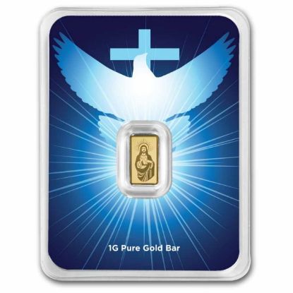 Picture of PAMP Blessings of Jesus Christ 1 gram Gold Bar (Dove & Cross)