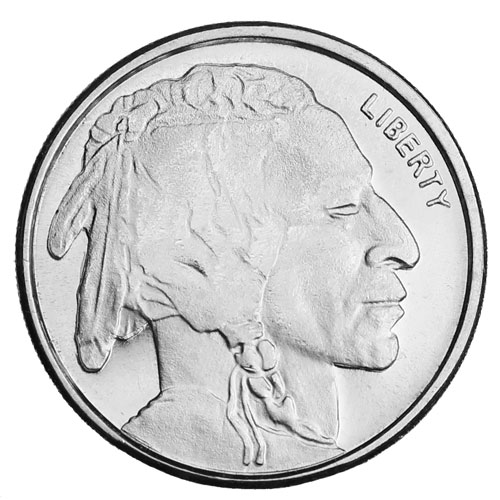 Picture of (Tube of 50) Highland Mint Buffalo 1/10 oz Silver Round – 5oz Total – Circulated