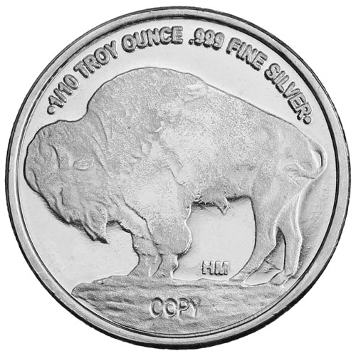 Picture of (Tube of 50) Highland Mint Buffalo 1/10 oz Silver Round – 5oz Total – Circulated