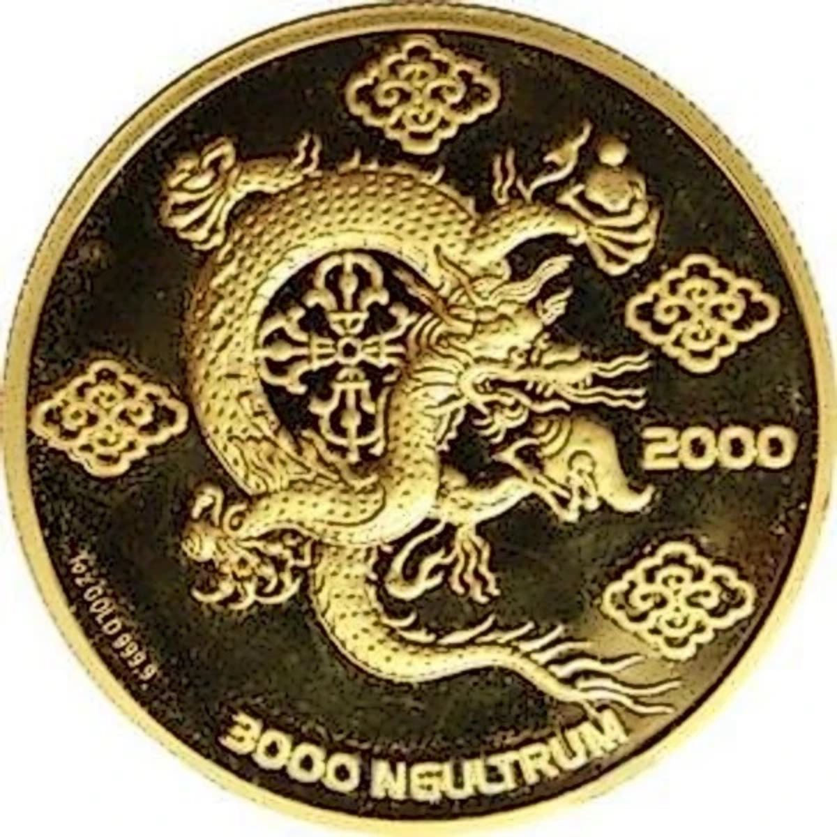 Picture of 2000 Bhutan Year of the Dragon 1 oz Gold Coin
