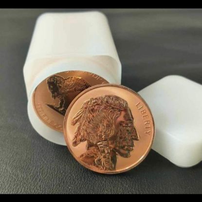 Picture of  (Lot of 20) Buffalo 1 oz Colorized Copper Round