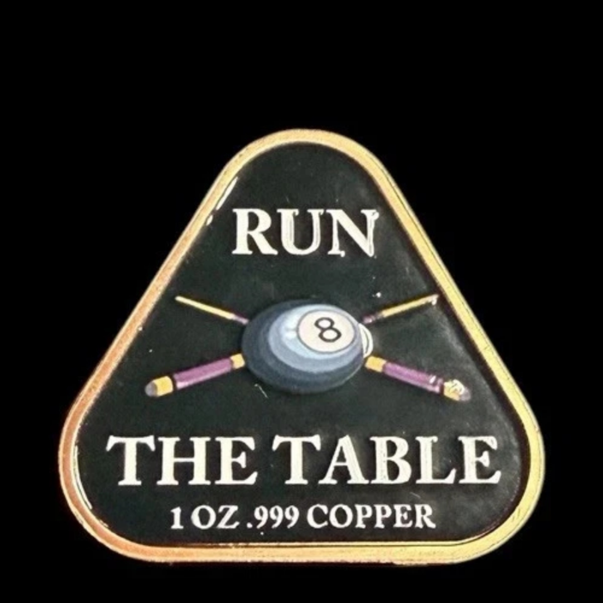 Picture of (Tube of 20) Run The Table Colorized 1 oz Triangular Copper