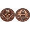 Picture of (Tube of 20) Pirate Ship Skull & Crossbones Finish 1 oz Antiqued Copper Round