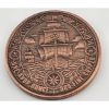 Picture of (Tube of 20) Pirate Ship Skull & Crossbones Finish 1 oz Antiqued Copper Round