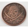 Picture of (Tube of 20) Pirate Ship Skull & Crossbones Finish 1 oz Antiqued Copper Round