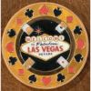 Picture of (Lot of 10) Las Vegas Poker Chip Card Holder 1 oz Colorized Copper Round
