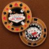 Picture of (Lot of 10) Las Vegas Poker Chip Card Holder 1 oz Colorized Copper Round