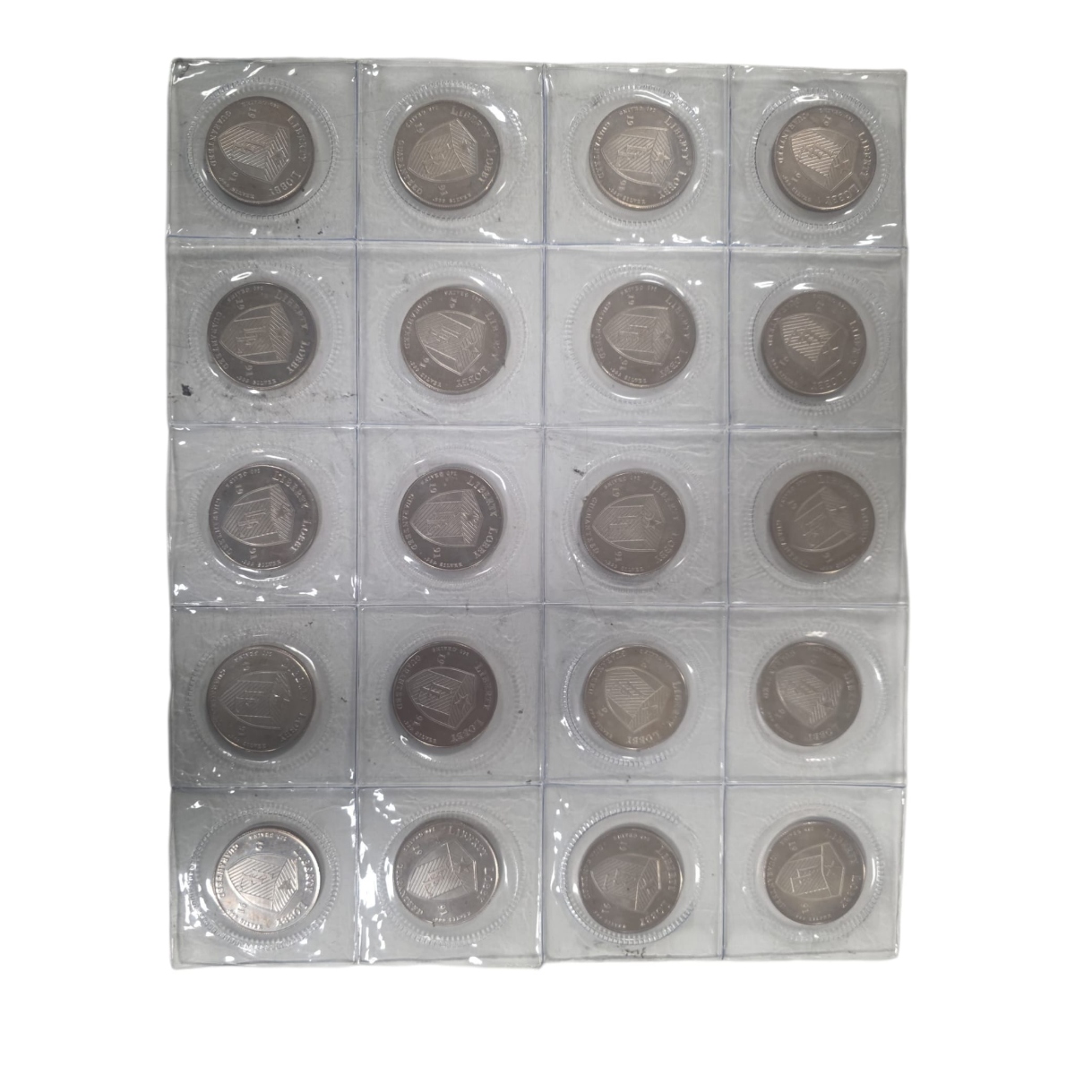 Picture of (Lot of 20) 1991 Liberty Lobby Andrew Jackson 1/2 Troy oz Silver Rounds