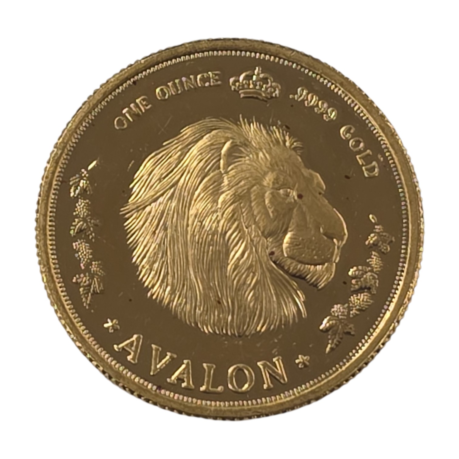 Picture of 1 oz Gold Avalon The Patriot Round with Red Spots and Minor Scratches
