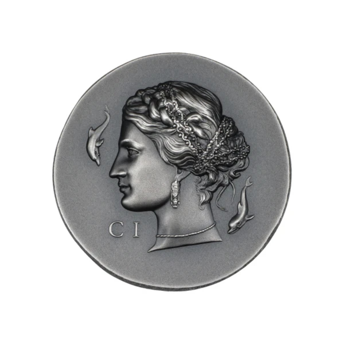 Picture of 2023 Cook Islands Arethusa 1oz  Silver Antiqued UHR Coin w/ COA - 30342