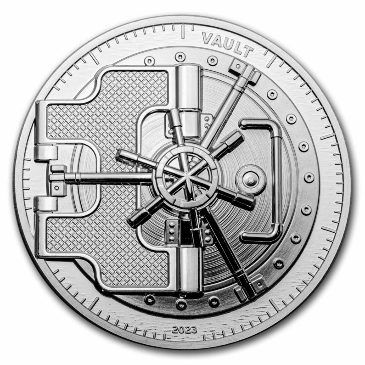 Picture of 2023 Cook Islands Vault Door 3oz Silver Ultra High Relief Coin w/ COA - 30331