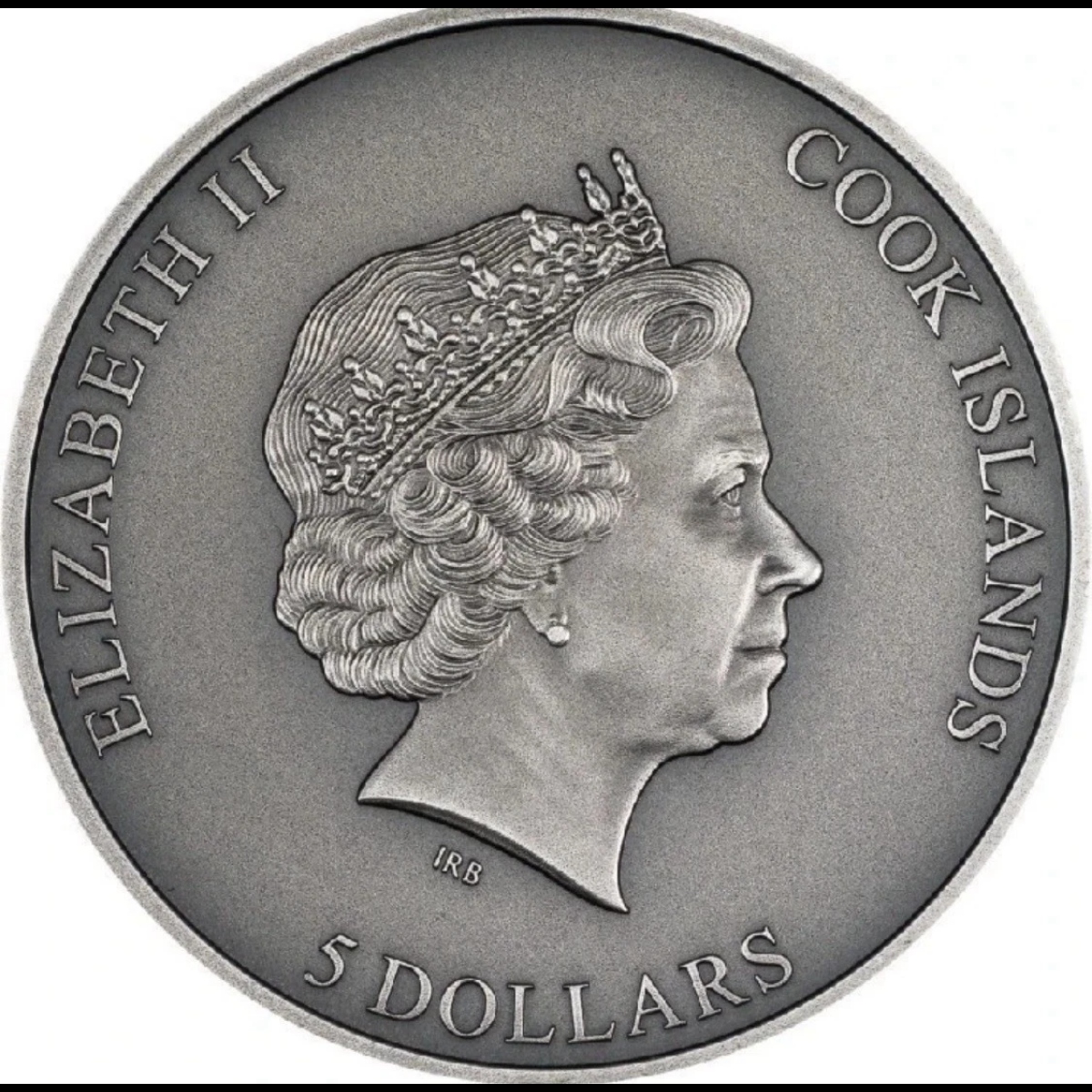Picture of 2023 Cook Islands Secret Heart 1oz Antique Finish Silver Coin w/COA - 30324