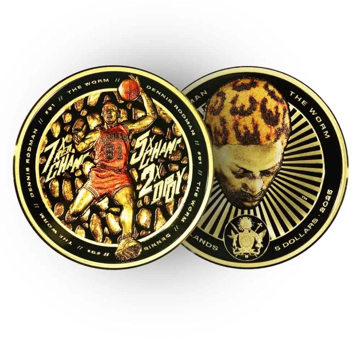Picture of 2025 Cook Islands Dennis Rodman x Tyson Beck First Edition 1 oz Silver Coin