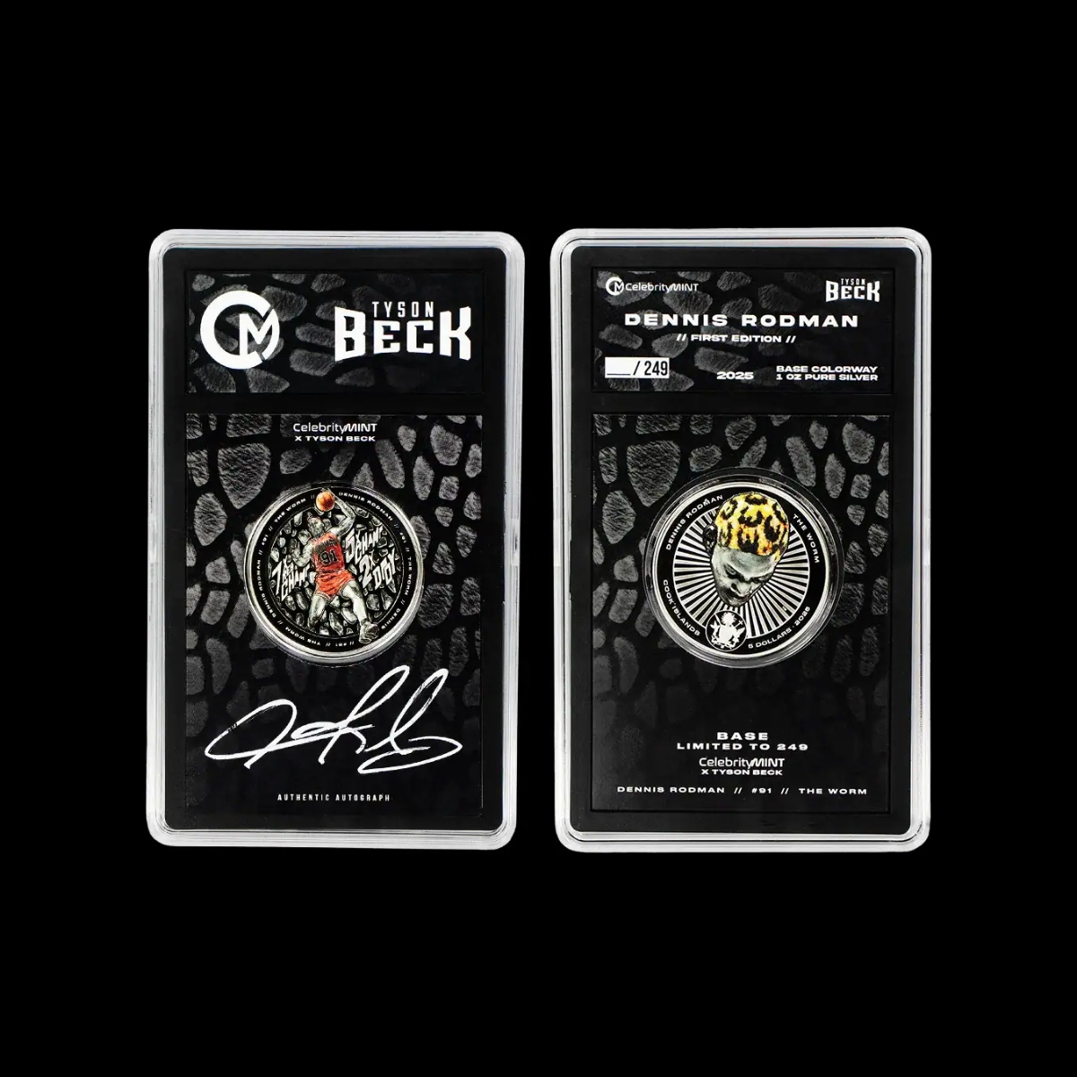 Picture of 2025 Cook Islands Dennis Rodman x Tyson Beck First Edition 1 oz Silver Coin