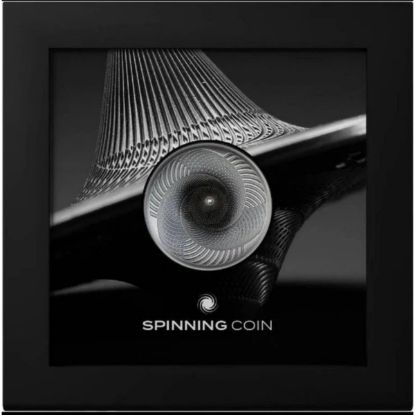 Picture of 2023 Cook Islands Spinning Coin 1oz Antique Finish Silver - 30051
