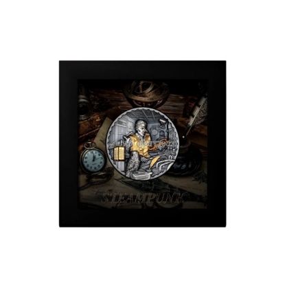 Picture of 2023 Cook Islands Steampunk Science Lab 3oz Antique Gilded Silver Coin - 30448 